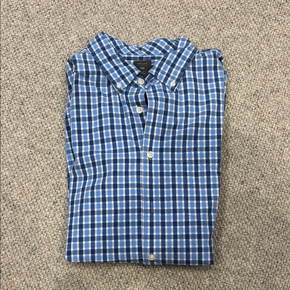GAP Blue Checkered Men's Shirt